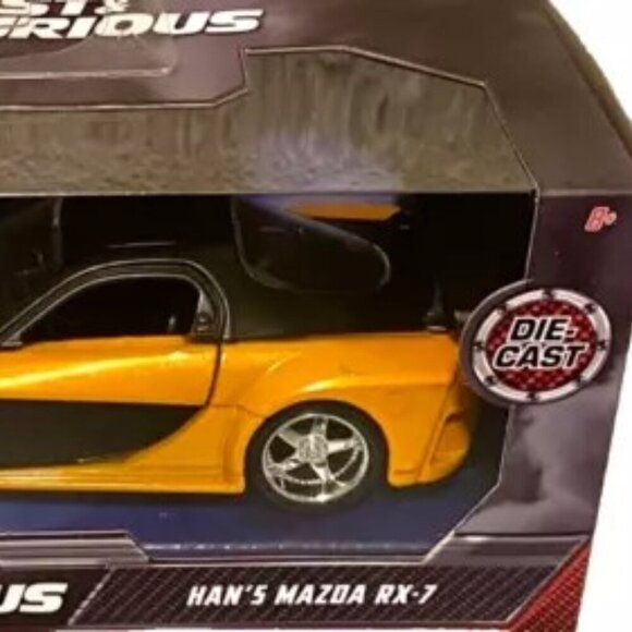 Fast & Furious Han's Mazda RX-7 Jada Toys Orange Die-cast 1:32 Model NIP 2022 - Picture 2 of 7